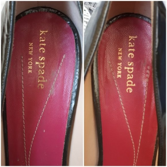 Kate Spade Gwennie Heel Open Toe Green Patent Pump - Picture 3 of 5